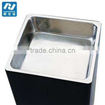 Square Stainless Steel Powder Coated Dust Bin With Ashtray photo-3