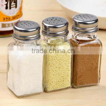 Creative design glass spice jar shaker