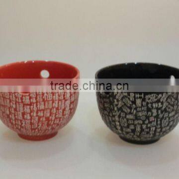 Customized Chinese Style Handprinting Ceramic Noodle Bowl photo-2