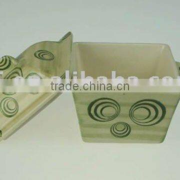 Stoneware casserole mini square shape