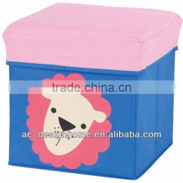 NON-WOVEN FOLDING KIDS SEA LION STORAGE OTTOMAN