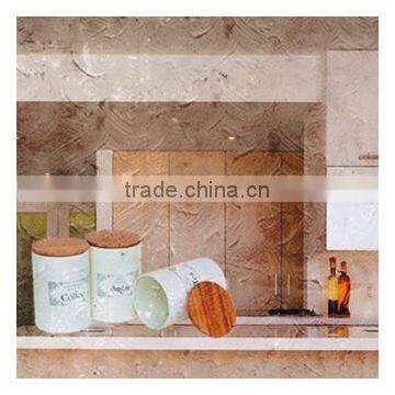 NEW Design Bamboo Lid Container Canister Set of 3 photo-2