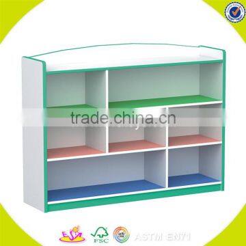 Wholesale Simple Style Wooden Storage Rack Delicate Wooden Bin Organizer Toy Storage Rack With 12pcs Plastic Bins W08C039 photo-6