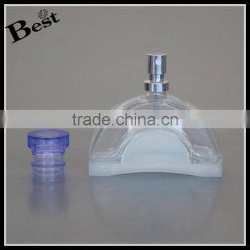 100ml China Best Sale Spray Glass Bottle Perfume Half Round Thick Bottom Bottle Glass With Silver Metal Pump Spray photo-3