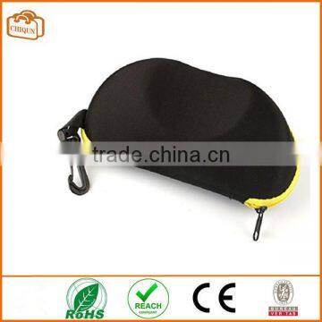 Fashion Portable Carabiner Eye Glasses Sunglasses Hard Case Protector Box (Yellow) photo-2