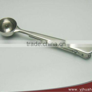 New Design Stainless Steel Coffee Measuring Spoon With Sealing Clip(HMT-23A)