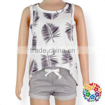 Summer White Girls Tops And Shorts Baby Girl Clothes Sets Childrens Boutique Clothing