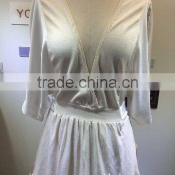 lady sweater fashion design garment cardigan with silk