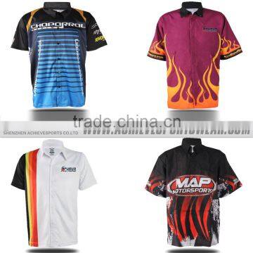 Gym custom tracksuit sublimation multicolor moto/racing shirts vintage motor suits uniforms