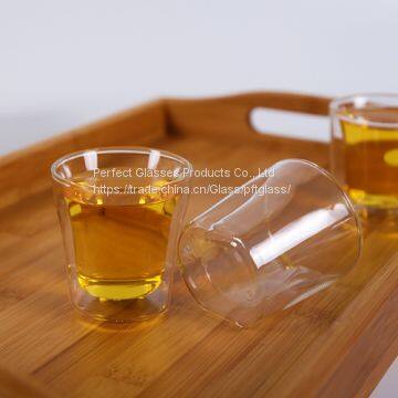 Mini glass cup for coffee and tea kungfu tea cup glass wine cup wholesale glass cup for resturant and hotel