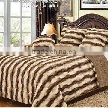 Faux Fur Flannel Plain Colour Quilt Blanket Pillow Handmade Patchwork Quilt Needlework Bed Linen Bedclothes 16 photo-3