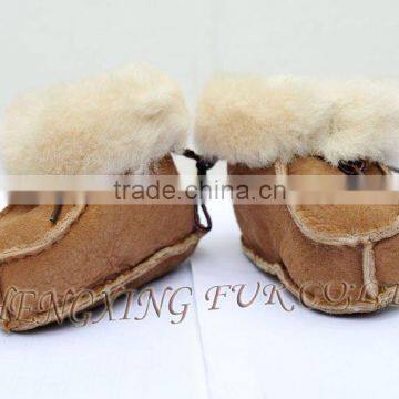 CX-SHOES-05 Genuine Sheared Sheep Skin Funny Baby