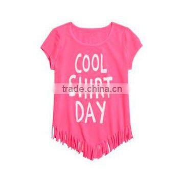 Girl's colorful short sleeve T-shirt