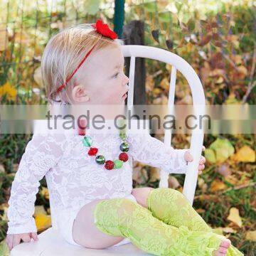 Yellow Leg Warmers Girls Ruffle Pants Baby Lace Leggings photo-2