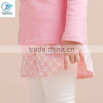 Winter Girls Short Pants And Legging Pices Jacquard Woolen Long Pant With Frill photo-4
