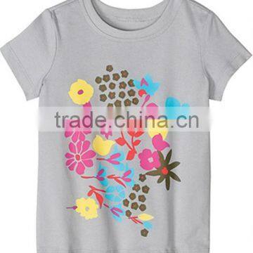 Little Girls Flower Printed t Shirts