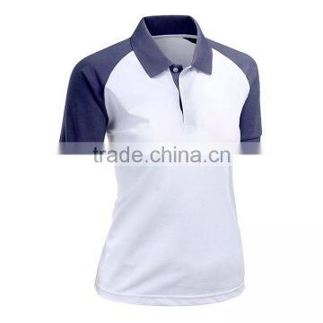 Ladies Cut And Sew Different Color Uniform Dry Fit Wholesale Blank Polo Shirt Design photo-3