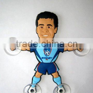 Sportsman figurine suction cup car window decoration