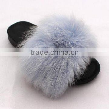 Myfur Wholesale Perfect Adult Soft Fox Fur Slippers and Sandals Gift for Women photo-2