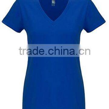 Next Level Apparel Women's Sueded S/S V-Neck Tee - Made From 60% Combed Ring-spun Cotton and 40% Polyester Jersey. photo-3