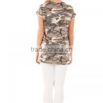 Clothes Women Top Printed Stars and Stripes T-shirts Cotton photo-4