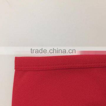 Hot Sale Mens Red Plain Polyester 3 Buttons Closure Pique Short Sleeve Polo Shirt photo-5