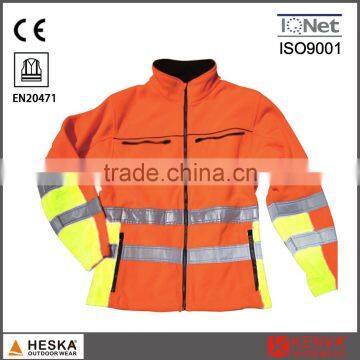 OEM Apparel Safety Work Clothing Orange Softshell Jacket photo-1