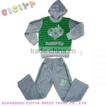 New fashion lovely teen girls winter velvet pajamas design in pajamas