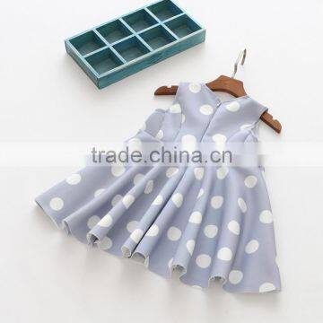 Wholesale Sweet Style Polka Dots Sleeveless Children Girl Cotton Dress photo-2