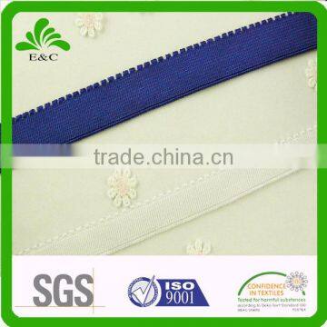 Custom shiny edge elastic webbing,plush back elastic