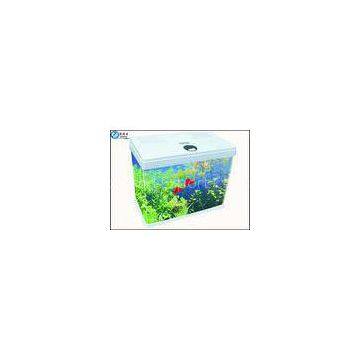 Custom White Mini / Large Aquarium Fish Tank , Glass Fish Tanks for Office / Home / Hotel