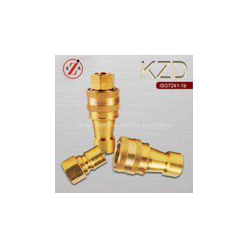 KZD ISO 7241 B Brass Hydraulic Quick Release Coupler