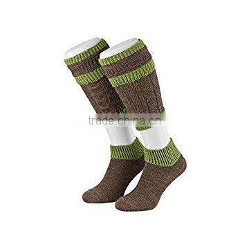 Bavarian Calf Socks Brown-green