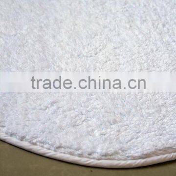 Anti-slip Washable White Hotel Shaggy Bath Rug photo-3