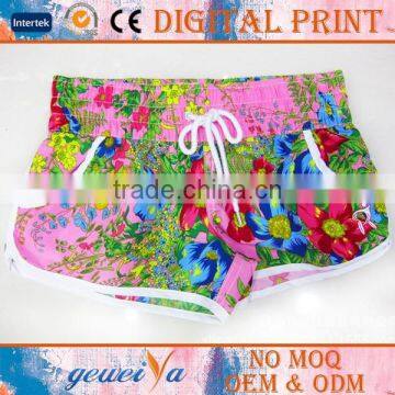 Digital Printed Polyester Peach Skin Quick-Dry Shorts