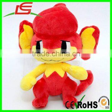 Pokemon Pansear Pocket Monsters Peluche In Red Yellow Color