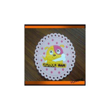 cartoon dog silicon cup coaster