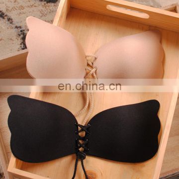 Silicone Invisible Push Up Strapless Wire Free Strap Front Wings