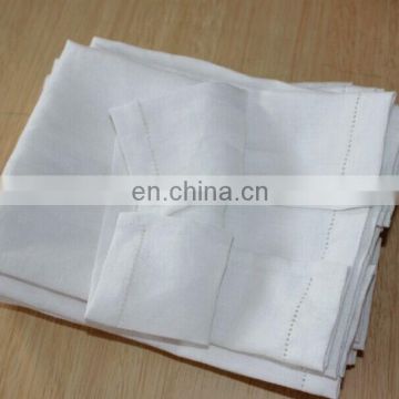 white linen/cotton kitchen towel/dish towel/hand towel/tea towel with hemstitch for wholesale