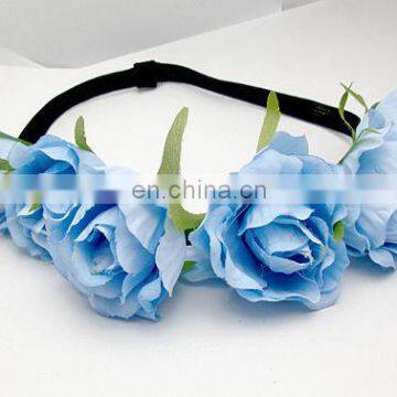 Blue flower garland beautiful flower crown headband with fashion design FH2137