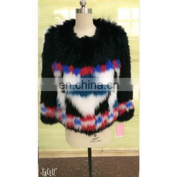 Factory Real Fox Fur Parka For Unisex Wear Real Fox Fur tops with Personality pattern