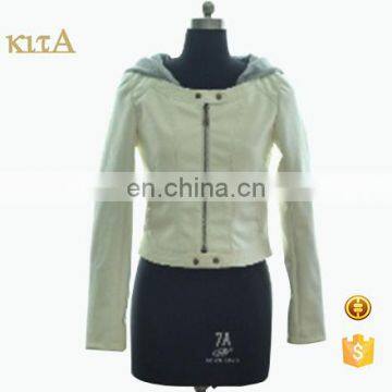 Women Spring Fashion Custom Leather Jacket With Hood