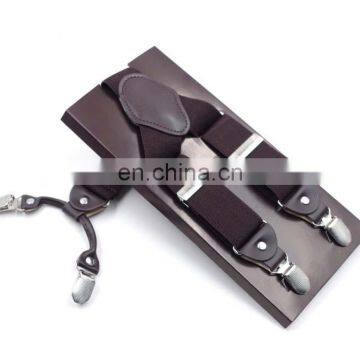 HOT SALE Adult Men's 4 Clips High Quality Solid Colors Suspenders photo-5