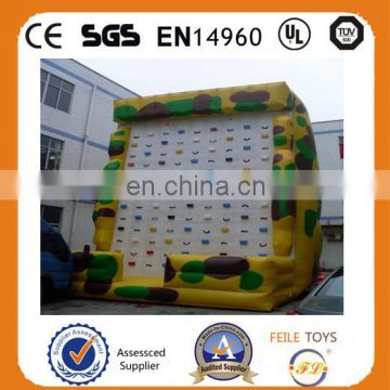 2015 high quality and cheap inflatable rock climbing wall