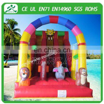 Inflatable Slide With Lion Animal Design Bouncer Slide, Elephant Jumping Castle For Adults And Kids Play