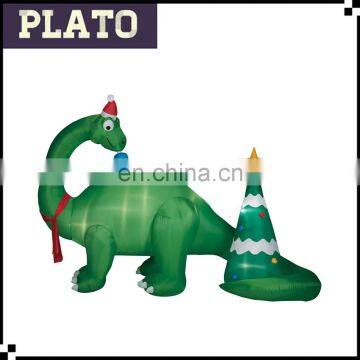 Attractive giant Inflatable inflatable dinosaur led light balloon for christmas