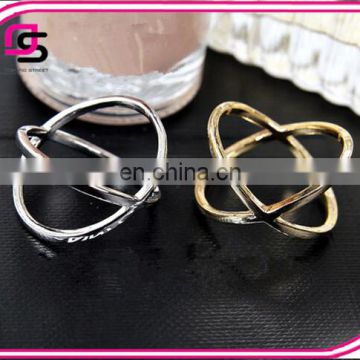 Zinc Alloy Material Type and Rings, Ring Jewelry Type Criss Cross Rings