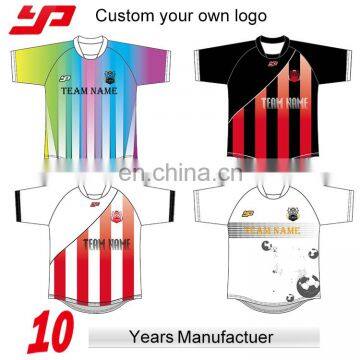 Dry fit cheap sublimation custom soccer jersey wholesale team bulk thai quality soccer jersey