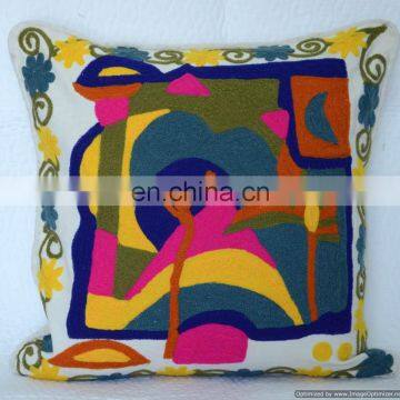 Suzani Pillow Cover Embroidered Cushion Cover Decorative Throw Cushion Cover 18*18" Inches