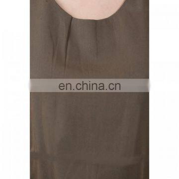 Solid Brown Sleeveless Top for Girls photo-6